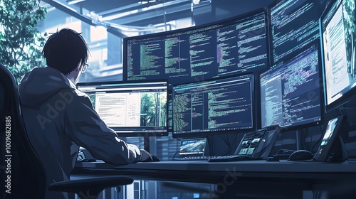 Anime Hacker Boy