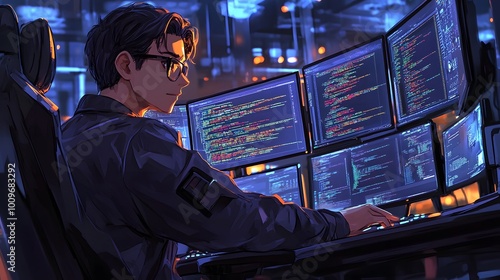 Anime Hacker Boy