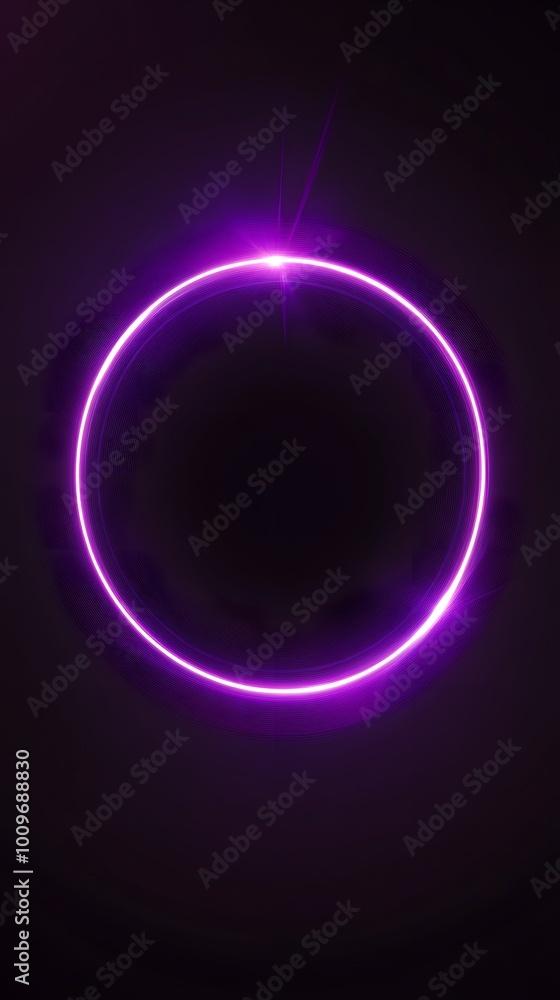 Abstract purple glowing ring circle on a black background, vector illustration Abstract purple glowing ring circle on a black background, vector illustration