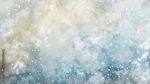 Abstract Winter Landscape with Frosty Textures and Dreamy Snowflake Patterns - Ideal for Seasonal Designs