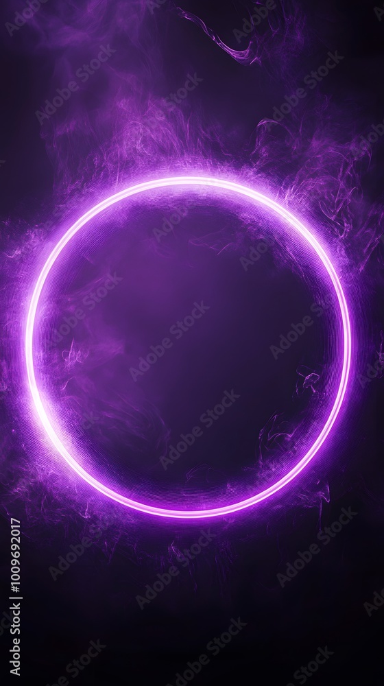 Abstract purple glowing ring circle on a black background, vector illustration Abstract purple glowing ring circle on a black background, vector illustration