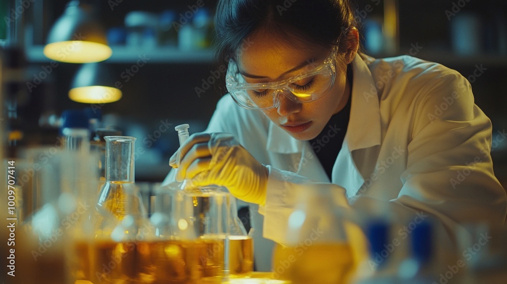 scientist in a lab analyzing chemical substances for drug development and research contributing to pharmaceutical breakthroughs in medical science and healthcare technology scientist in a lab analyzing chemical substances for drug development and research contributing to pharmaceutical breakthroughs in medical science and healthcare technology