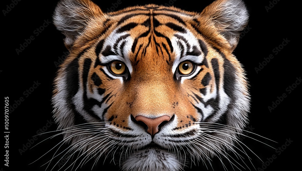 Created with generative stock, this wallpaper image background features tigers Created with generative stock, this wallpaper image background features tigers