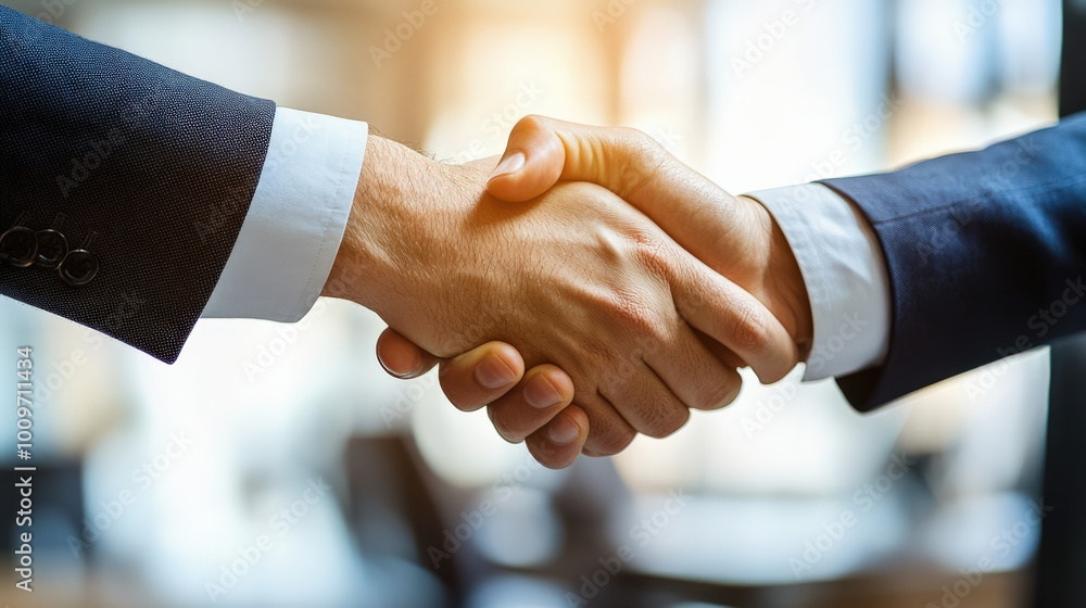 Handshake Agreement in Business Meeting Handshake Agreement in Business Meeting