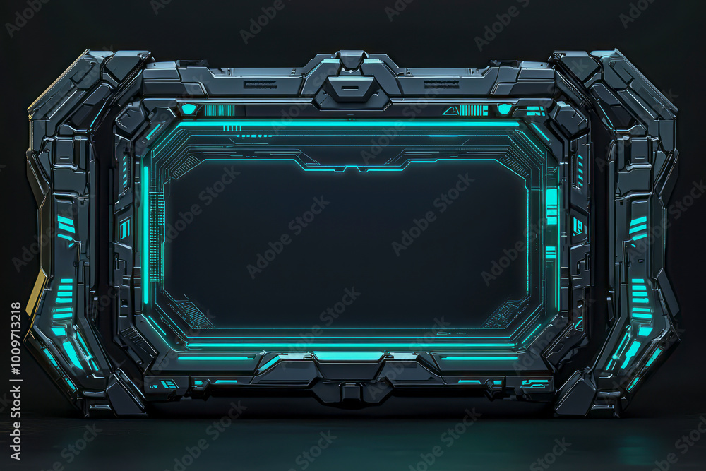 Fototapeta premium Transformers-themed Game: Futuristic Pop-Up Frame with High-Tech Edge and Sleek Design