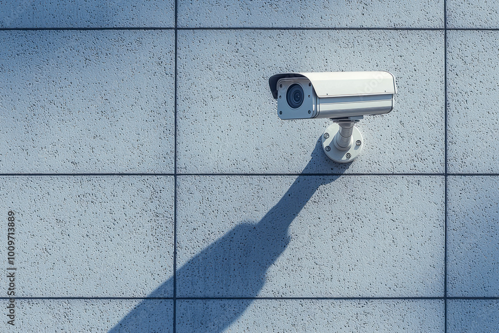 Cutting-edge surveillance: A sleek security camera for safety monitoring in industrial and public spaces Cutting-edge surveillance: A sleek security camera for safety monitoring in industrial and public spaces