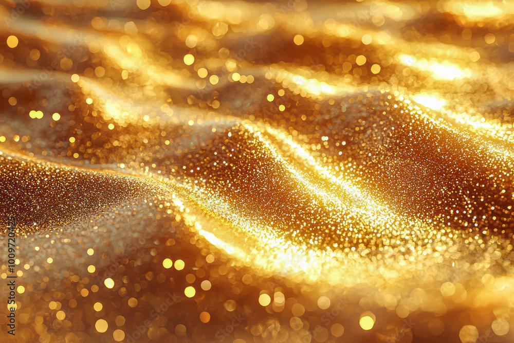 Golden Sparkle: Photorealistic Images of Glittering Smooth Surfaces on a Seamless Background Golden Sparkle: Photorealistic Images of Glittering Smooth Surfaces on a Seamless Background