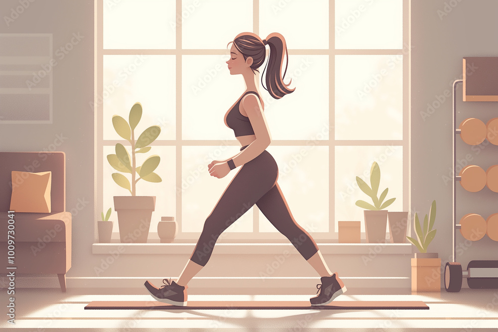 Fototapeta premium Women who work out at home