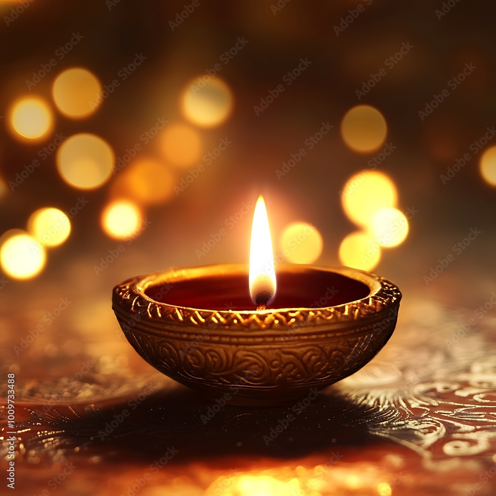 Happy diwali with diya and lights background image Happy diwali with diya and lights background image