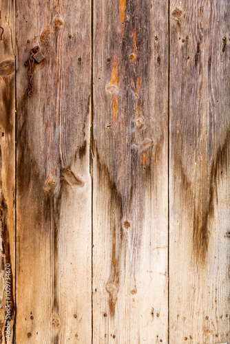 Weathered wooden wall texture close up background photo