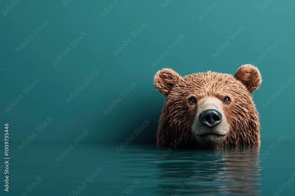 Bear Market erratic stock volatility flat design front view algorithmic trading theme water color vivid Bear Market erratic stock volatility flat design front view algorithmic trading theme water color vivid
