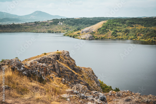 lake and mountains