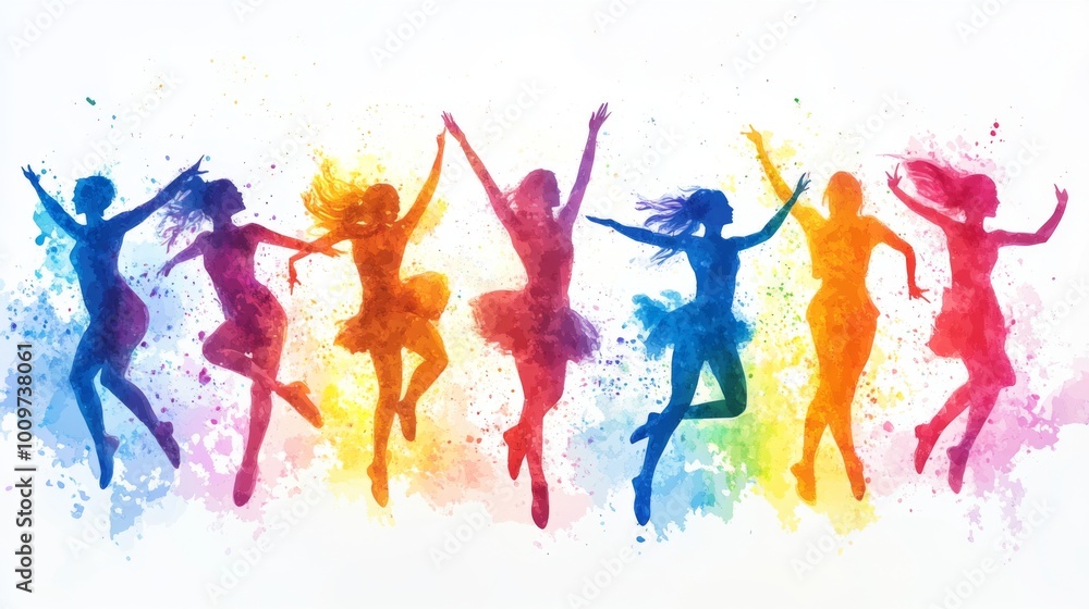 Dynamic Silhouettes in Vibrant Color Spectrum Dynamic Silhouettes in Vibrant Color Spectrum