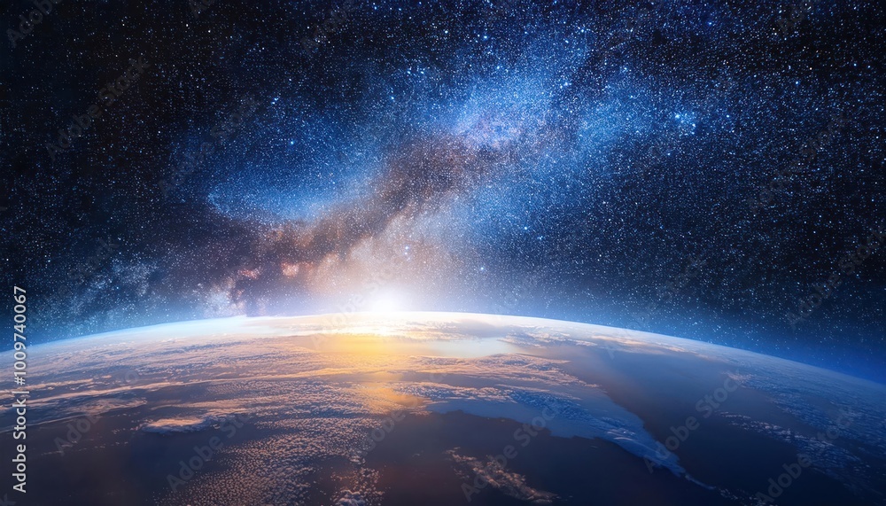 Obraz premium Stars and Expansive Universe in a Cosmic Space Background