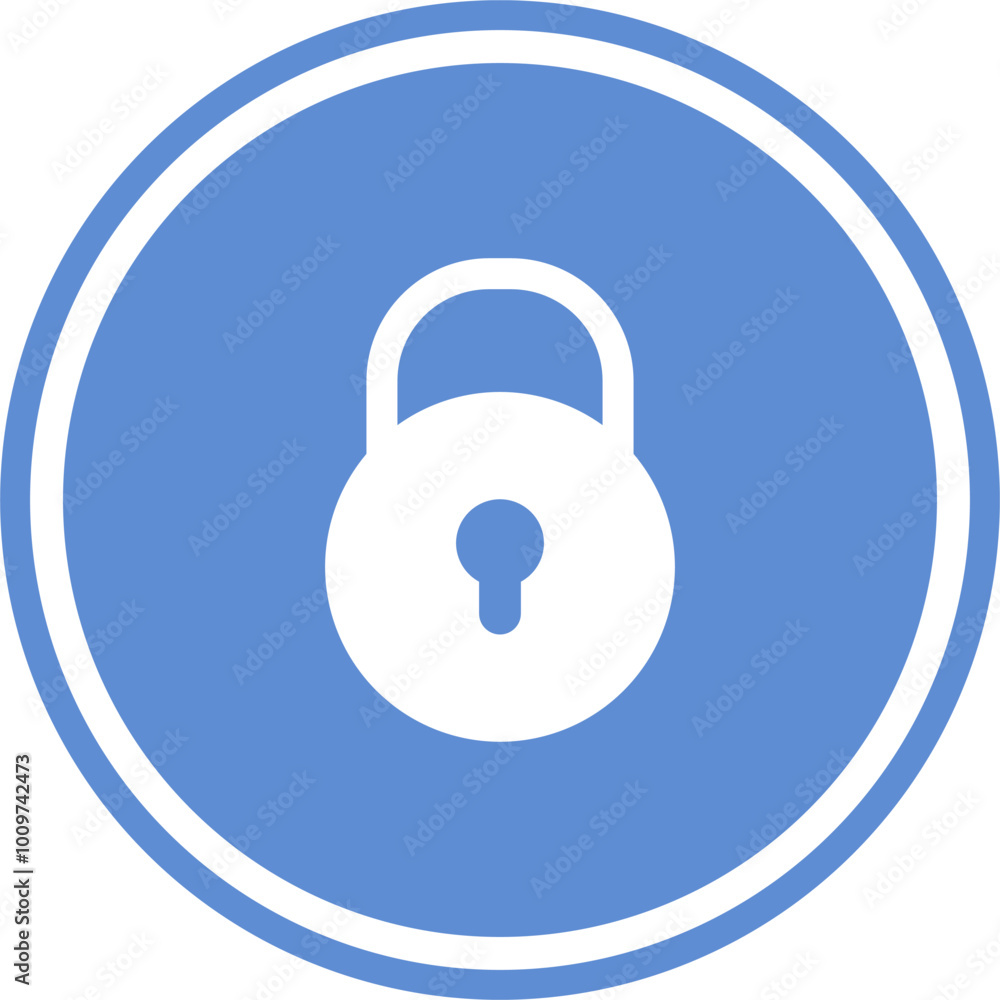 Blue padlock icon. Blue padlock button. Blue padlock icon. Blue padlock button.