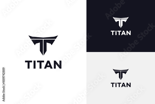 Titan Vector Logo Design and Initial Letter T.