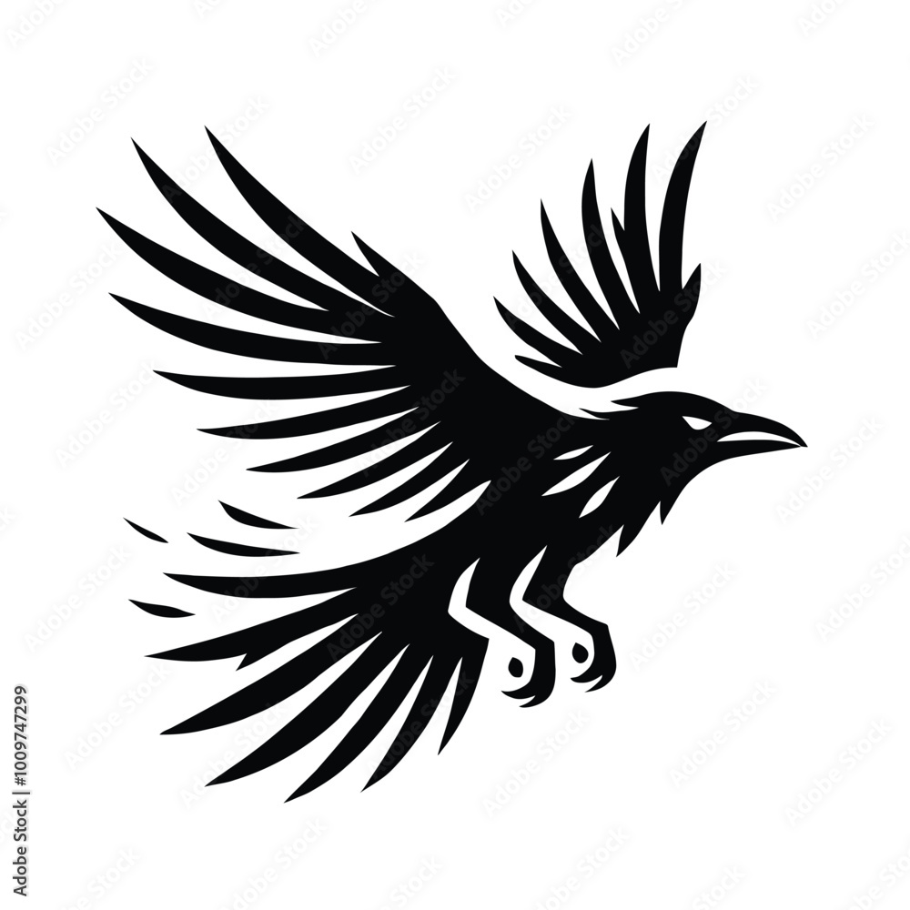 Obraz premium Crow Silhouette Sharp