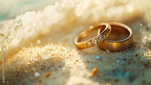 Wedding Rings on the Beach photo