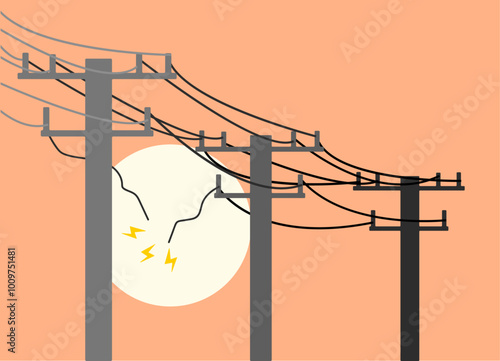 Power outage no electricity illustration