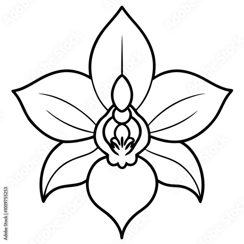 Unveil the Mysteries of Exotic Orchids Showcasing Intricate Petal Patterns Captured in a Captivating Vector Illustration
