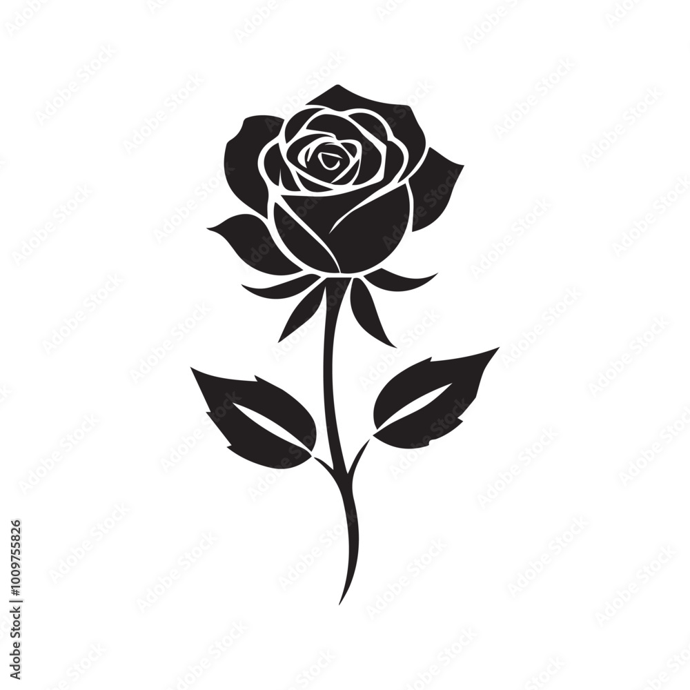 Beautiful Rose Vector Design - Elegant Floral Illustration Beautiful Rose Vector Design - Elegant Floral Illustration