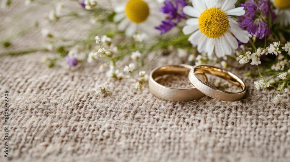 Wedding Bands with Flowers Wedding Bands with Flowers