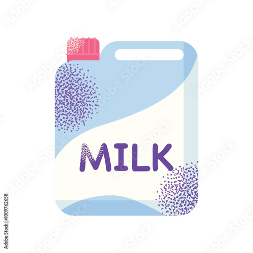 Dairy products set. Milk, kefir and yogurt, cardboard packaging containers, bottle. Different cheese, butter and cream. Organic farm healthy food vector illustration isolated on background