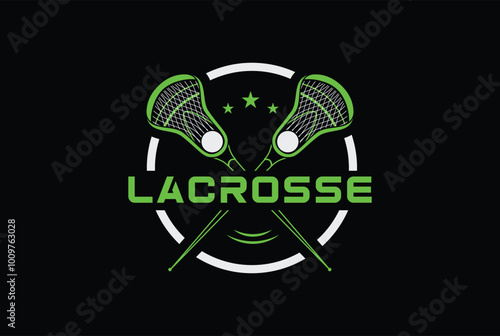 Lacrosse logo vector graphic for any business especially for sport team, club, community.