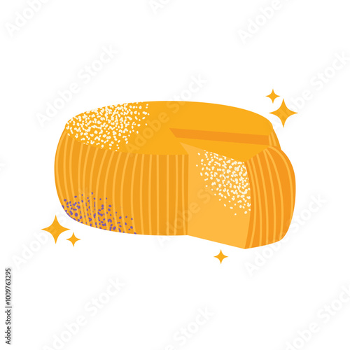 Dairy products set. Milk, kefir and yogurt, cardboard packaging containers, bottle. Different cheese, butter and cream. Organic farm healthy food vector illustration isolated on background