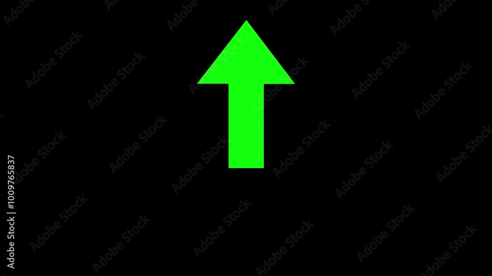 Abstract Directional Animated Arrow Pointing Up, Arrow sign symbol animation on black background. Abstract Directional Animated Arrow Pointing Up, Arrow sign symbol animation on black background.