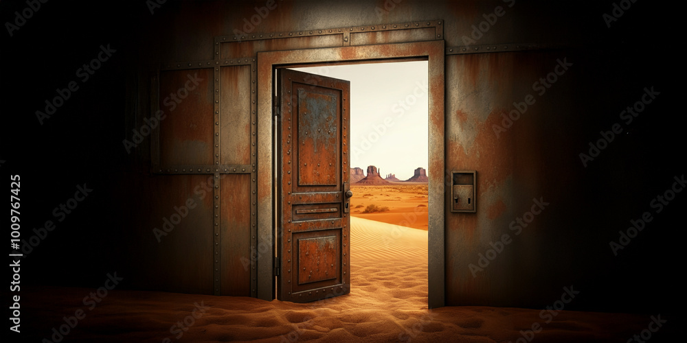 Door in the Desert, Doorway to Nowhere, Walk Through, Surrealims, Surreal Art Background Motivation Graphic Resource Door in the Desert, Doorway to Nowhere, Walk Through, Surrealims, Surreal Art Background Motivation Graphic Resource