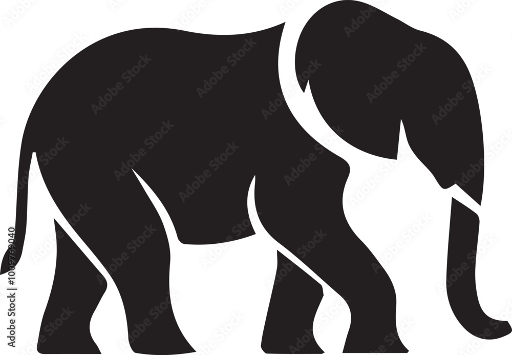 Obraz premium Elephant silhouette vector EPS 