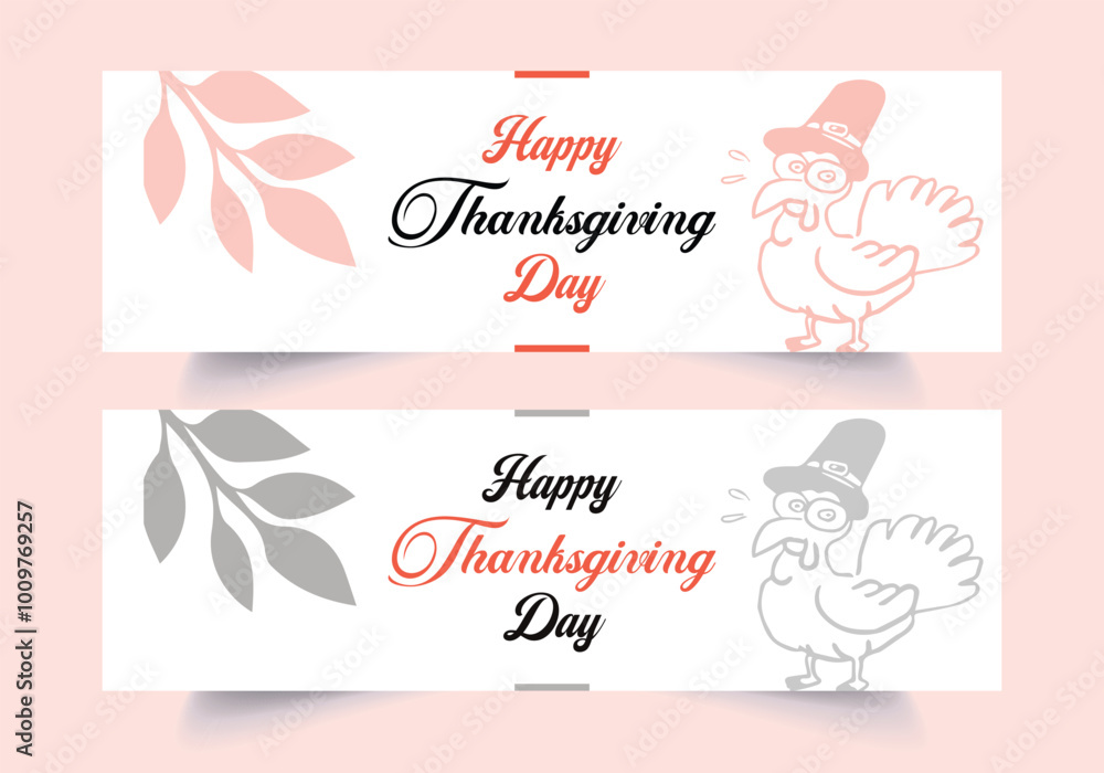 thanksgiving day banner vector design template thanksgiving day banner vector design template