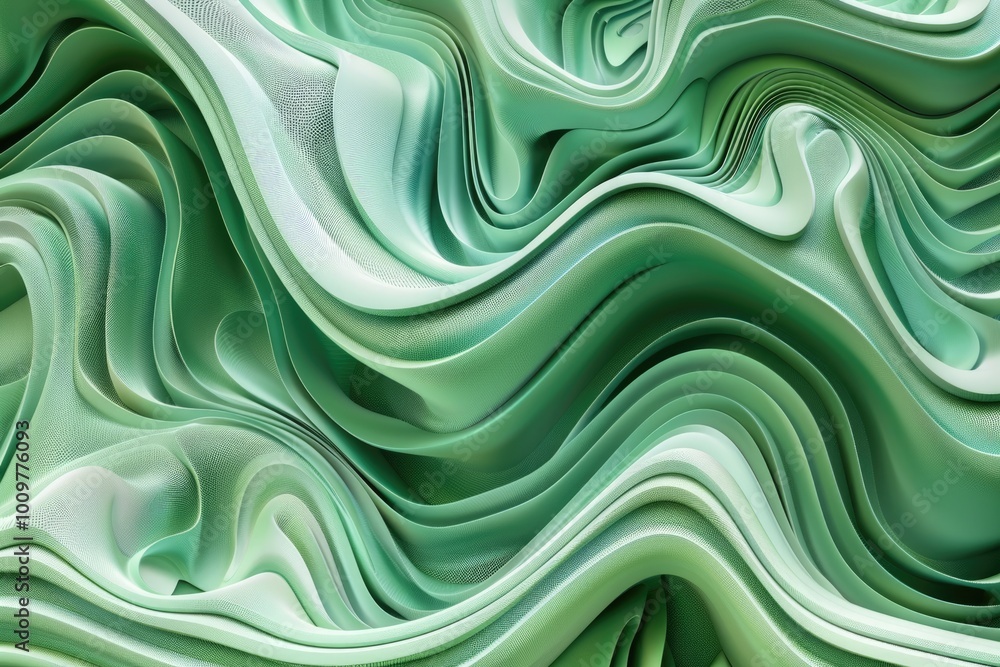 Green retro abstract background with organic shapes Green retro abstract background with organic shapes