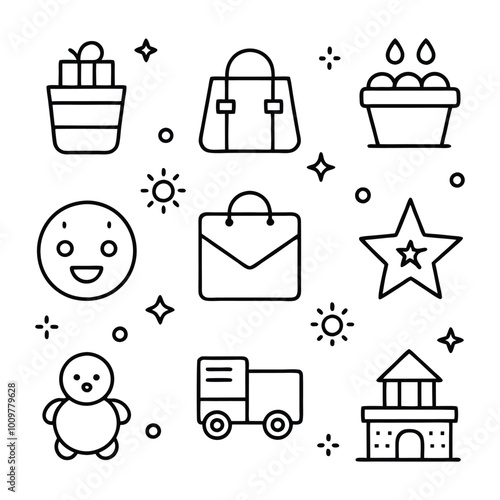 Finance and commercial Icons Collection-Analyzing, Data, Big Data, Research, Examining, Chart, Diagram, Expertise, Planning, Advice