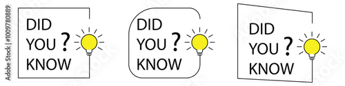 did you know text with linear bulb
