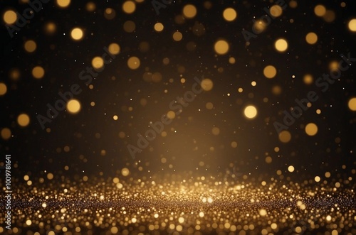 abstract christmas golden bokeh background