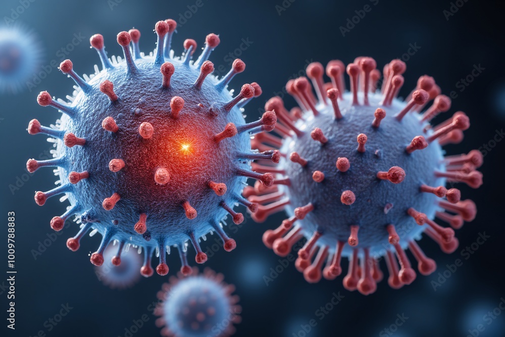 a virus is being charged in a cell. a virus is being charged in a cell.