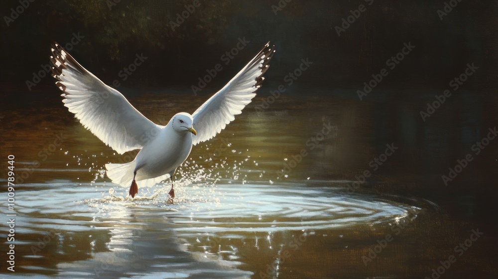 Seagull Taking Off From Water Seagull Taking Off From Water