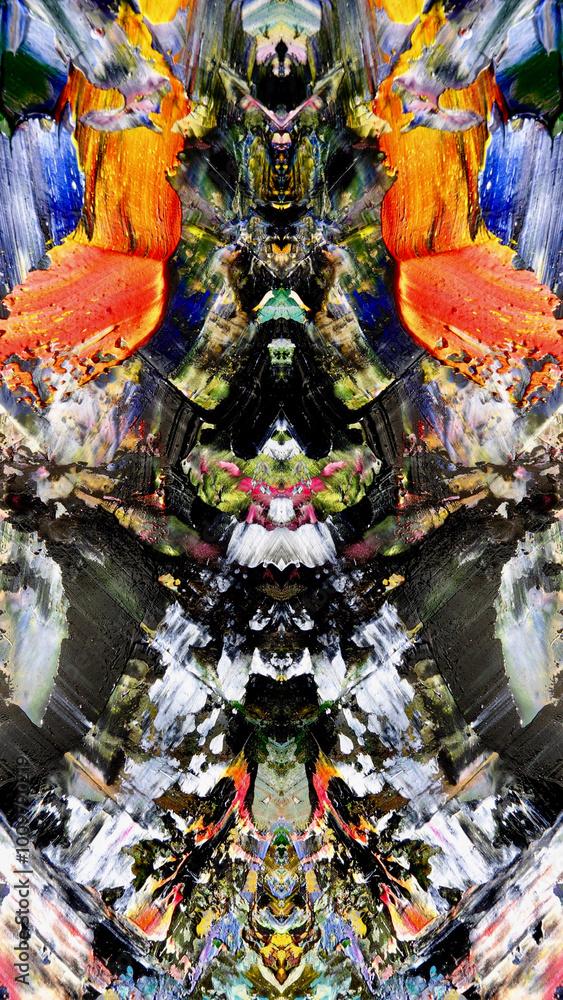 Fototapeta premium Abstract background wallpaper. Ethnic pattern. Mixtures of oil paint. Trendy hand painting canvas. Wall decor and Wall art prints Idea. 3D Texture. Art object