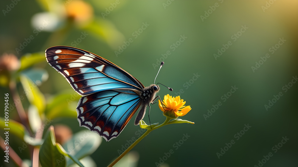Obraz premium Butterfly wings, outdoor butterfly insect. AI generated image, ai
