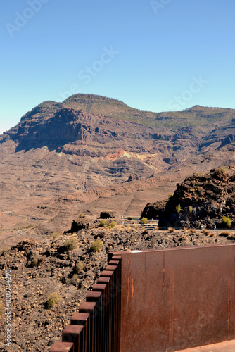 Mirador de Mogan, Veneguera Viewing Point - viewpoint viewpoint on the southwestern part of the island of Gran Canaria, Spain