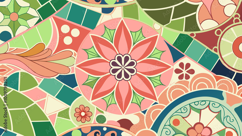 Fototapeta premium background with flowers