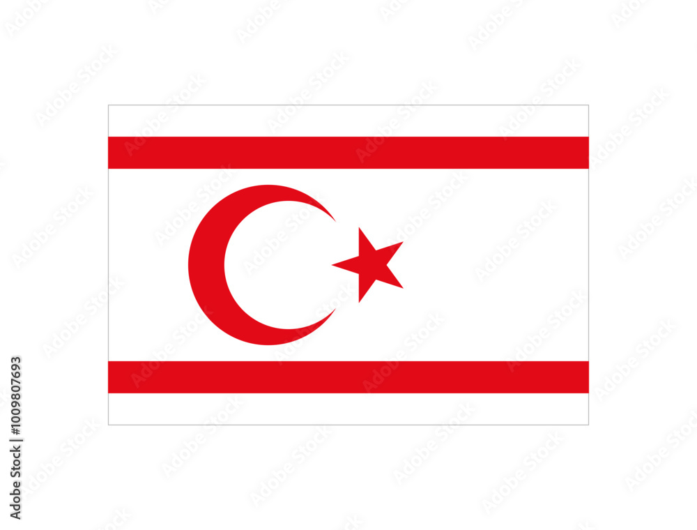 Flag of Turkish Republic of Northern Cyprus or TRNC Flag of Turkish Republic of Northern Cyprus or TRNC
