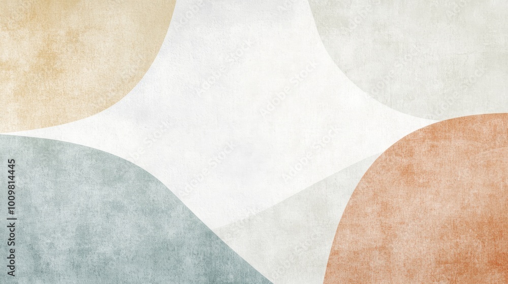 Abstract Geometric Shapes in Neutral Tones on Textured Paper, Featuring Muted orange white with Subtle Gradients Abstract Geometric Shapes in Neutral Tones on Textured Paper, Featuring Muted orange white with Subtle Gradients