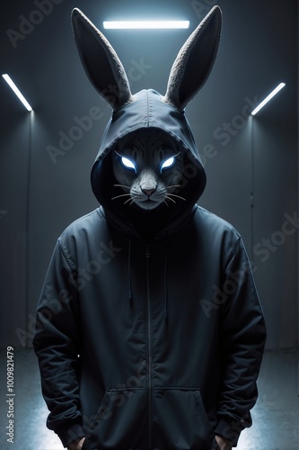 A Masked Devious  Bunny Looking For It Next Victims