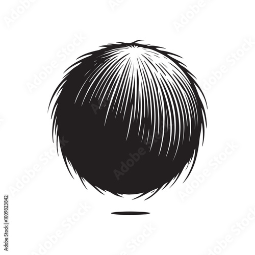 Coconut Hairy Ball Abstract Texture Design