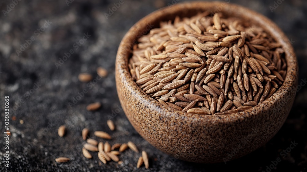 Cumin seeds, known as zeera in some regions, are aromatic spices commonly used in various cuisines. These tiny, elongated seeds are typically brown in color and have a distinctive earthy