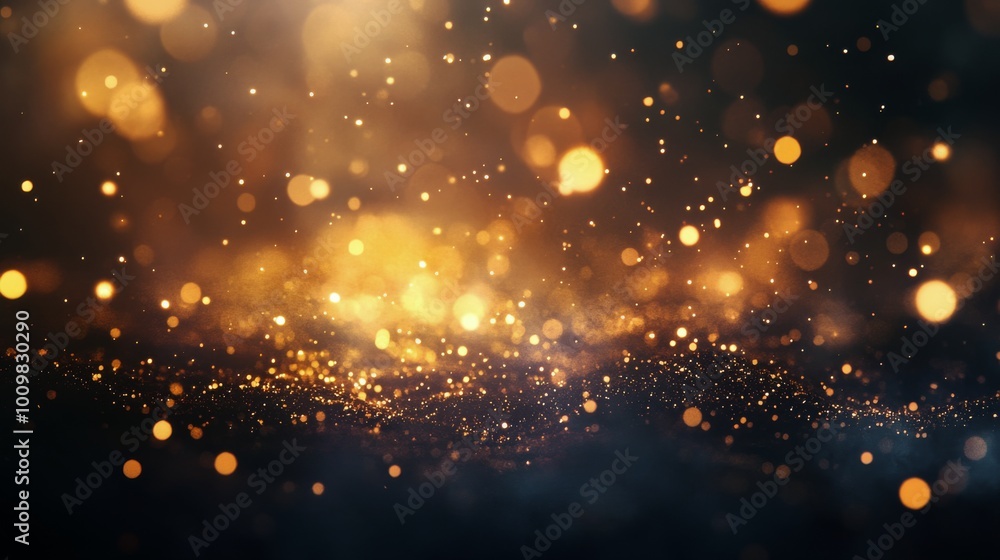Fototapeta premium Captivating bokeh lights create a mesmerizing atmosphere during a festive evening celebration