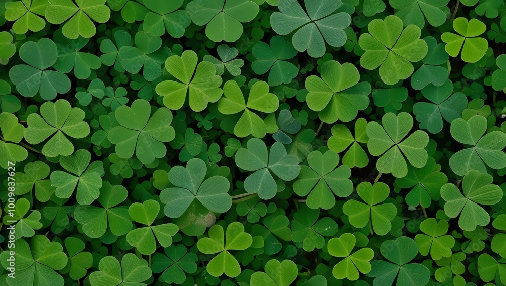 surface ground full of clover plant texture background surface ground full of clover plant texture background